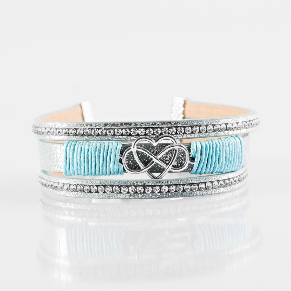 Paparazzi blue infinity heart bracelet